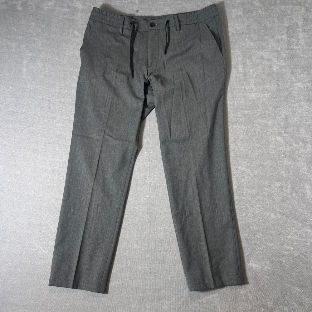 Masons Forte Dei Marmi Mens Grey Drawstring Trousers Size 54 Italy Slim Pants